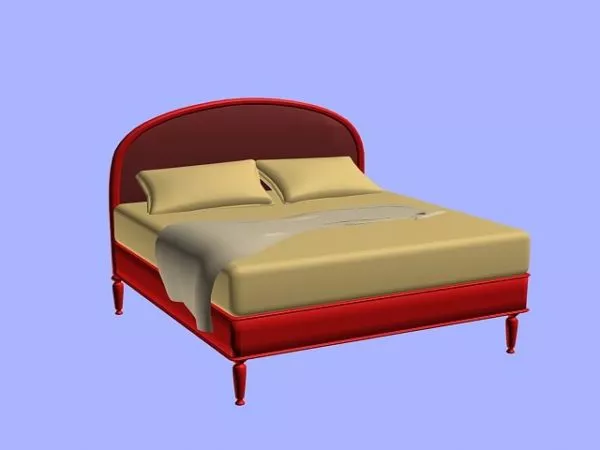 Modern Double Bed 3d model Modern Double Bed 3d model