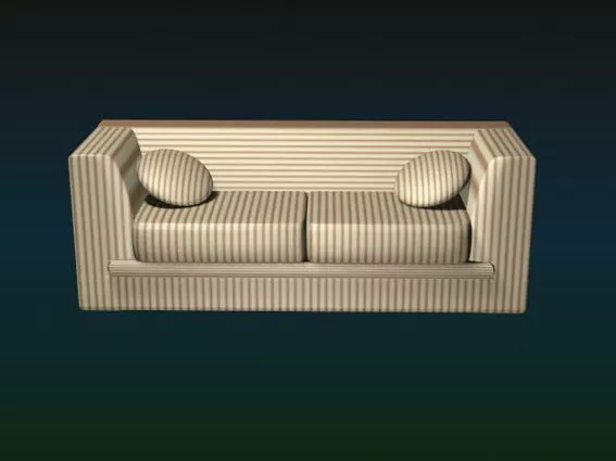 Modern Fabric Loveseat 3d model Modern Fabric Loveseat 3d model