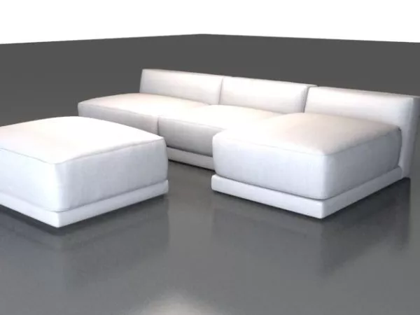 Modern Fabric Sectional Sofa Furniture 3d model Modern Fabric Sectional Sofa Furniture 3d model