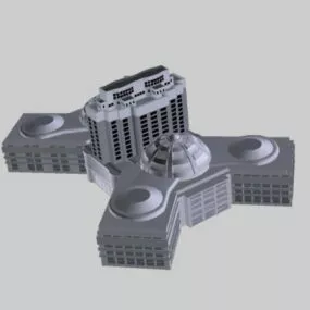 Modern Factory Buildings 3d model