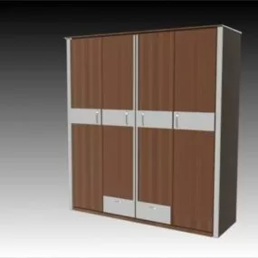 Modern Fitted Wardrobe 3d model