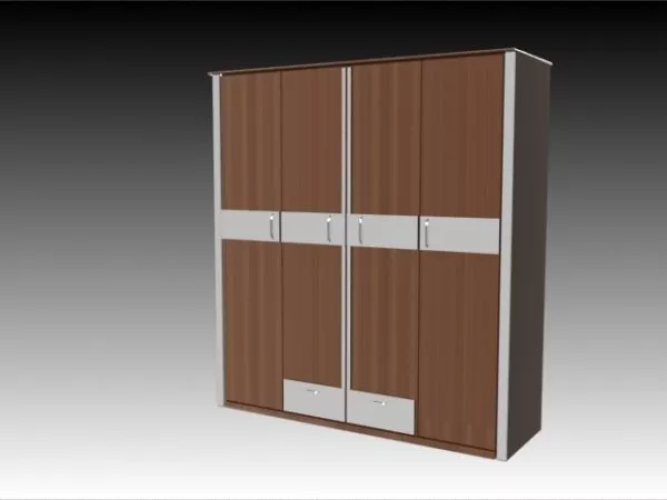 Modern Fitted Wardrobe 3d model Modern Fitted Wardrobe 3d model