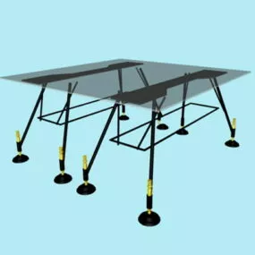 Modern Glass Conference Table 3d model