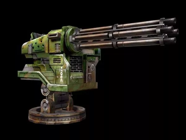 Modern Heavy Gatling Gun 3d model Modern Heavy Gatling Gun 3d model