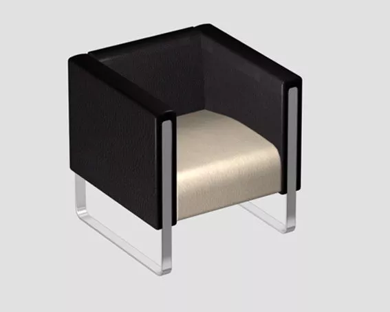 Modern Leather Cube Chair 3d model Modern Leather Cube Chair 3d model