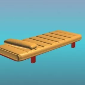 Modern Leather Daybed 3d model