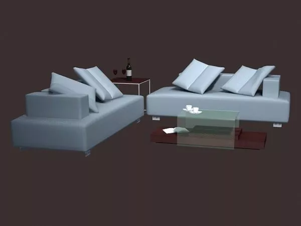 Modern Living Room Furniture Set 3d model Modern Living Room Furniture Set 3d model