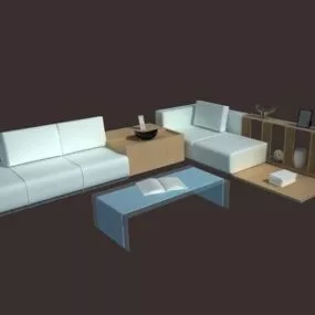 Living Room Set Furniture Fresh Design 3d model