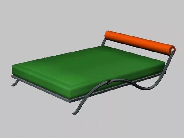 Modern Metal Daybed 3d model Modern Metal Daybed 3d model