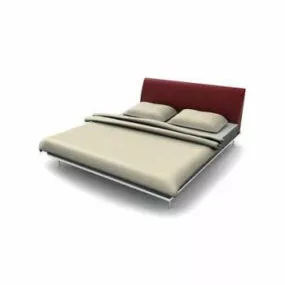 Modern Metal Platform Bed 3d model