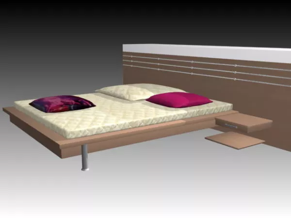 Modern Minimalism Bed 3d model Modern Minimalism Bed 3d model
