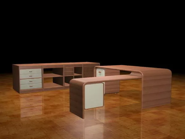 Modern Office Executive Desk Collection 3d model Modern Office Executive Desk Collection 3d model