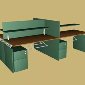 Modern Office Workstation 3d model