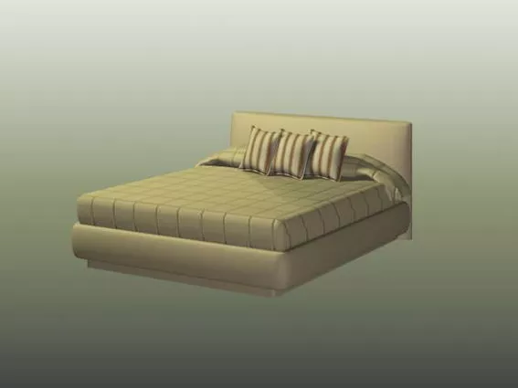 Modern Platform Bed 3d model Modern Platform Bed 3d model