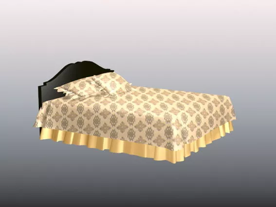 Modern Platform Twin Bed 3d model Modern Platform Twin Bed 3d model
