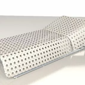 Modern Rattan Daybed Furniture 3d model