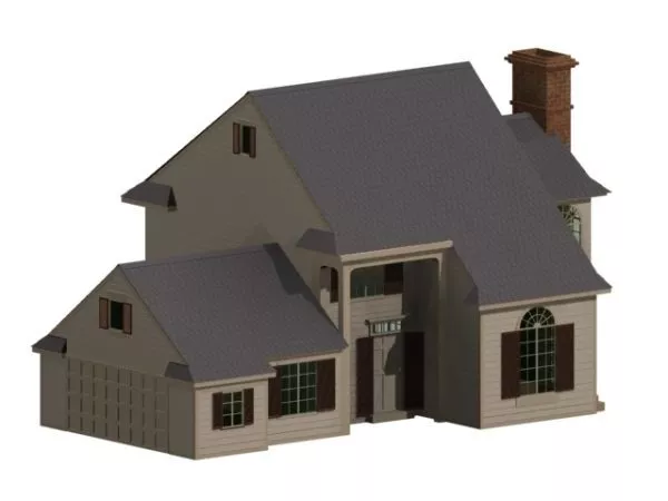 Modern Residential House 3d model Modern Residential House 3d model
