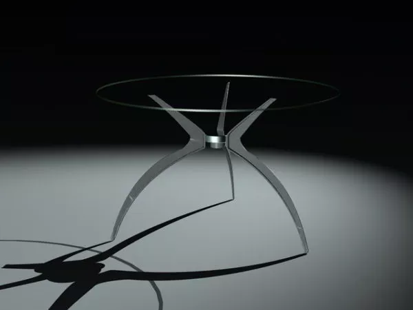 Modern Round Glass Dining Table 3d model Modern Round Glass Dining Table 3d model