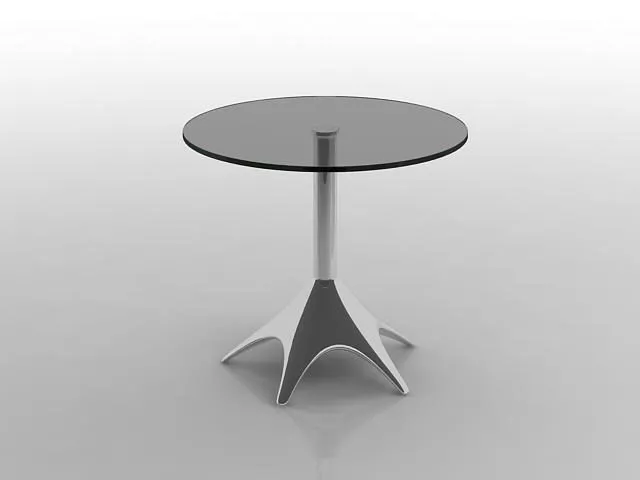 Modern Round Glass Table Furniture 3d model Modern Round Glass Table Furniture 3d model