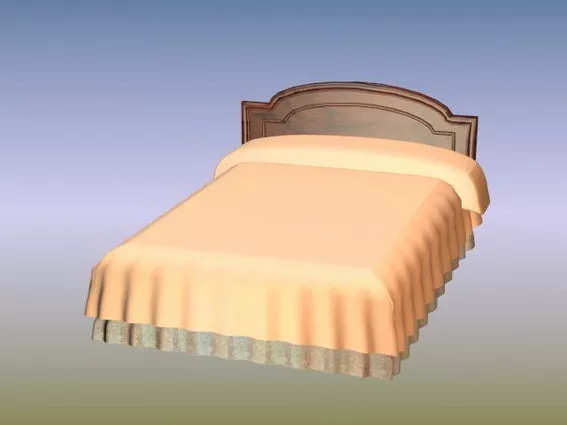 Modern Rustic Wood Bed 3d model Modern Rustic Wood Bed 3d model