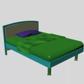Modern Single Bed 3d model