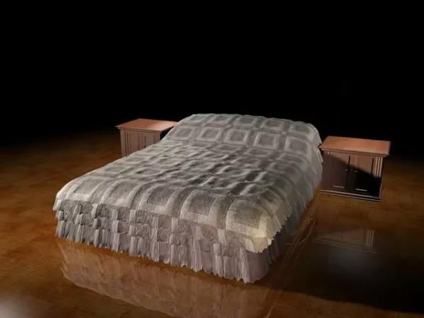 Nightstand Three Drawers 3d model