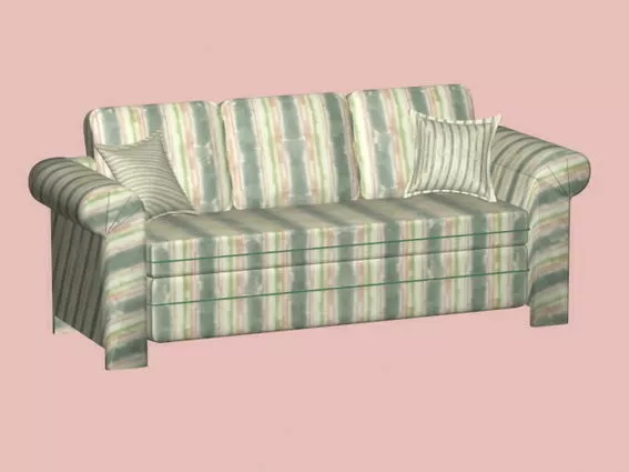 Modern Striped Sofa 3d model Modern Striped Sofa 3d model