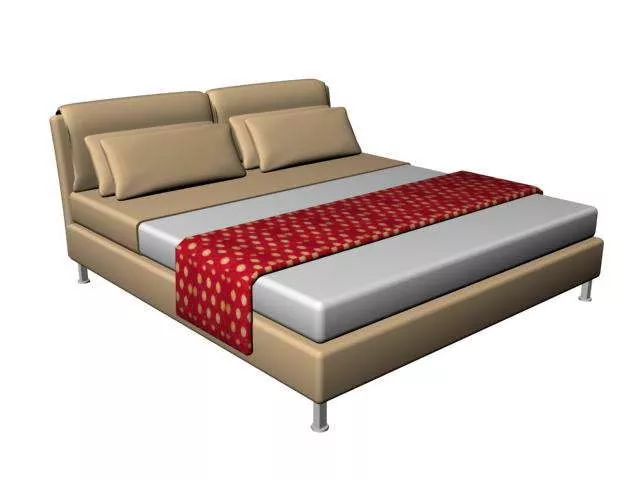 Modern Style Platform Bed 3d model Modern Style Platform Bed 3d model