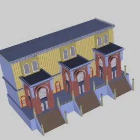 Modern Townhouses 3d model