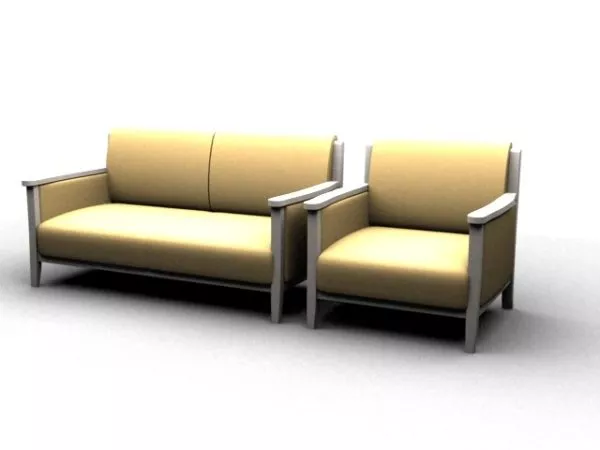 Modern Wooden Settee Furniture 3d model Modern Wooden Settee Furniture 3d model
