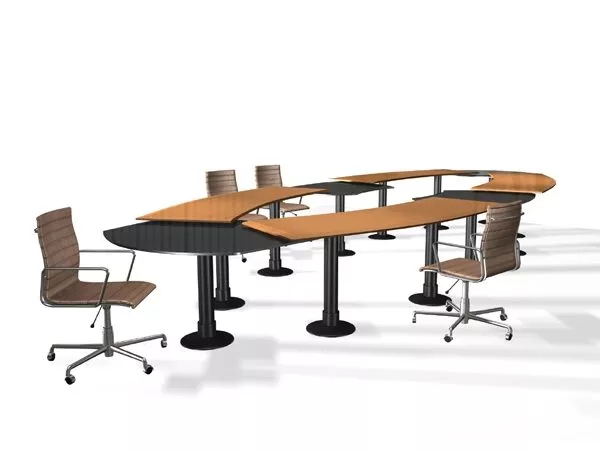 Modular Conference Table Sets 3d model Modular Conference Table Sets 3d model