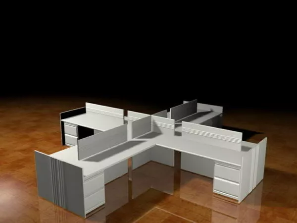 Module Office Cubicle Units 3d model
