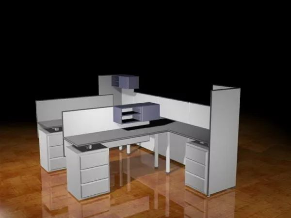 Modular Office Workstation 3d model Modular Office Workstation 3d model