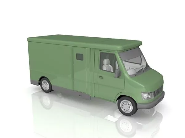 Abandoned Container Van 3d model