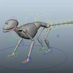 Monkey Rigging 3d model