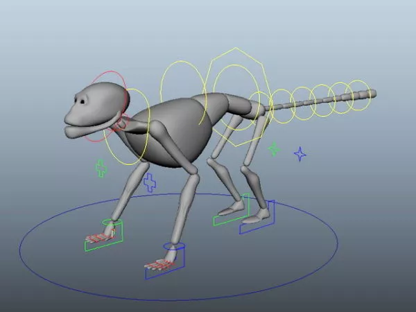 Cartoon Monkey Rig 3d model
