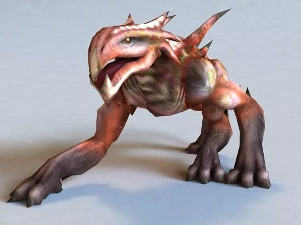 Monster Felhound Rigged And Animated 3d model Monster Felhound Rigged And Animated 3d model