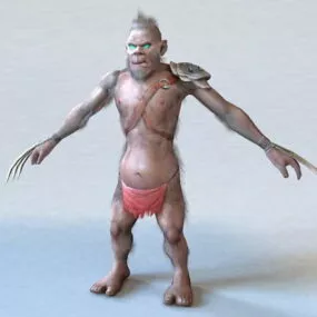 Monster With Claws 3d model