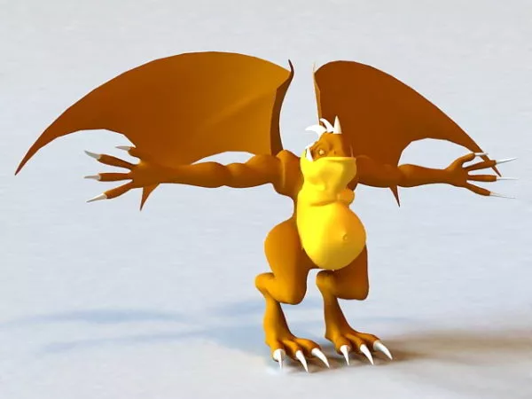Monster With Wings 3d model Monster With Wings 3d model
