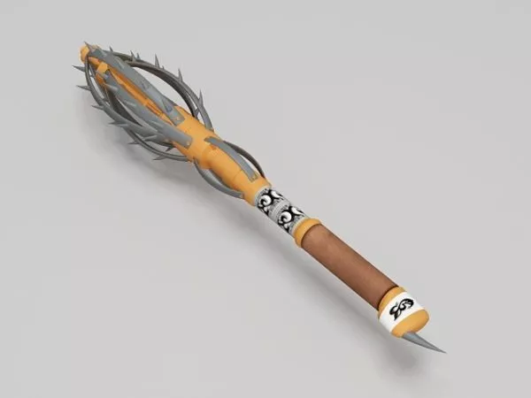 Morning Star Medieval Weapon 3d model Morning Star Medieval Weapon 3d model