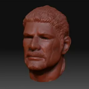 Moustache Head Sculpt Mesh 3d model
