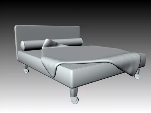 Movable Double Bed 3d model Movable Double Bed 3d model