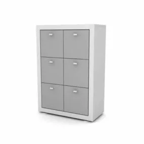 Multi-door Locker Cabinet Furniture 3d model