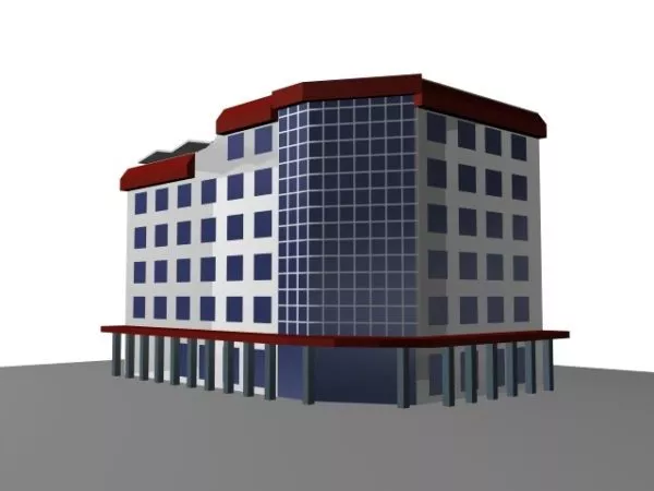 Multi-storey Office Building 3d model Multi-storey Office Building 3d model