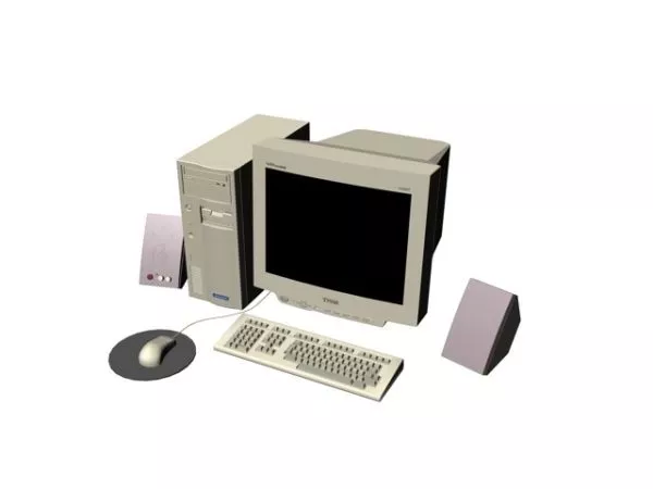 Desktop Speakers Three Unit 3d model