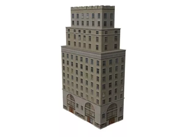 Highrise Skyscraper Apartment Building 3d model