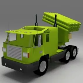 Multiple-missile Launch Rocket System 3d model