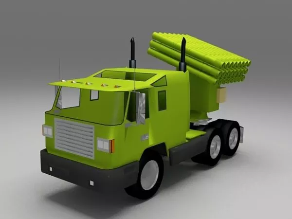 Cartoon Rocket Gun 3d model