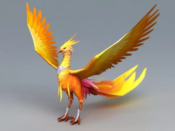 Undead Bird Skeleton 3d model
