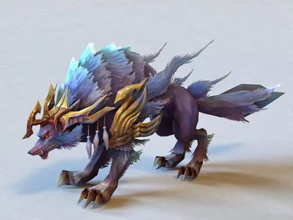 Robot Wolf, Cyber Wolf Character 3d model
